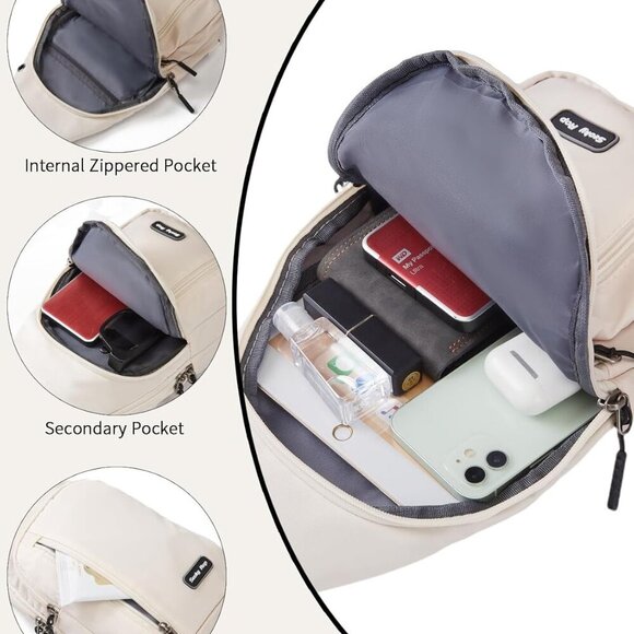 Small Sling Bag Water-Resistant Nylon Lightweight Crossbody Travel Bag - Picture 5 of 6